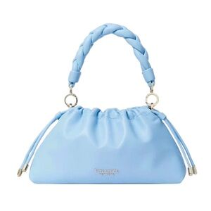 Kate Spade Retail $348 Blue Meringue Braided Strap Crossbody Leather Purse NWOT